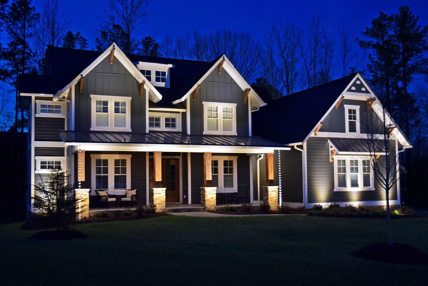 Image of home exterior lighting photos